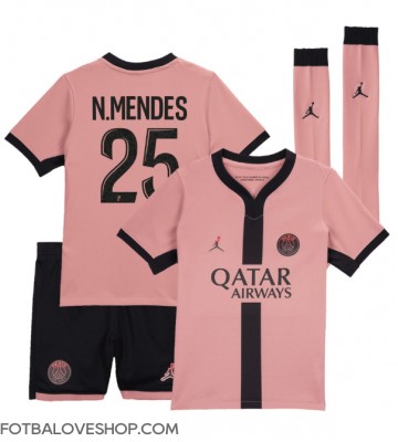 Paris Saint-Germain Nuno Mendes #25 Dětské Alternativní Dres 2024-25 Krátký Rukáv (+ trenýrky)